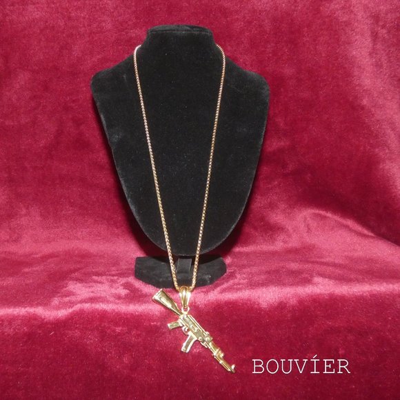 Bouvier Jewelry Other - 18K Solid Gold AK47 Pendant Chain